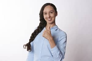 woman smiling 