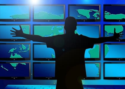 boy in front of monitor